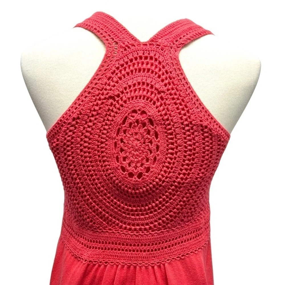 Athleta Coral Crochet Trim Cotton Sun Dress - Picture 6 of 11